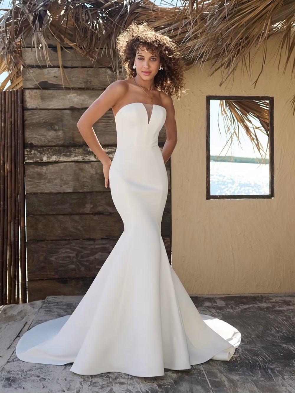 Strapless White Mermaid Wedding Gown - Rebecca Ingram